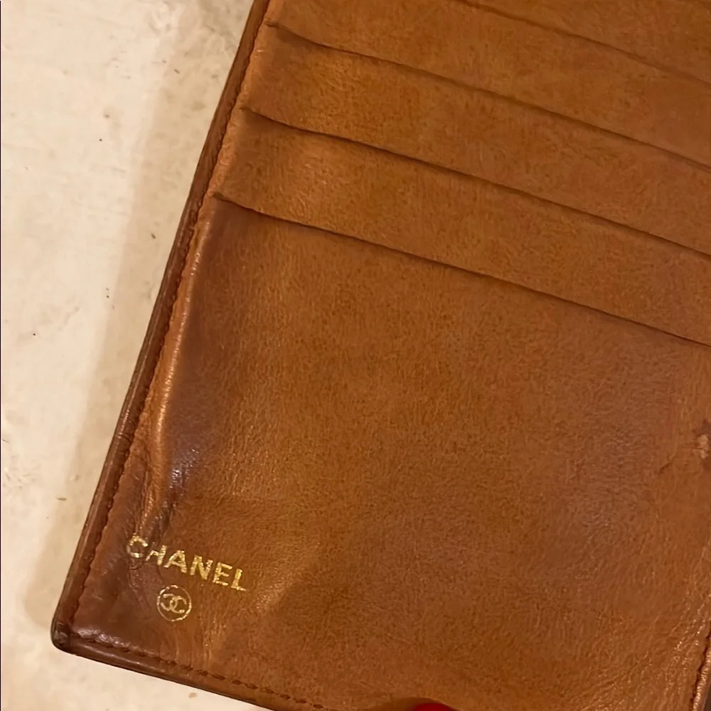 CHANEL Brown Leather Wallet
